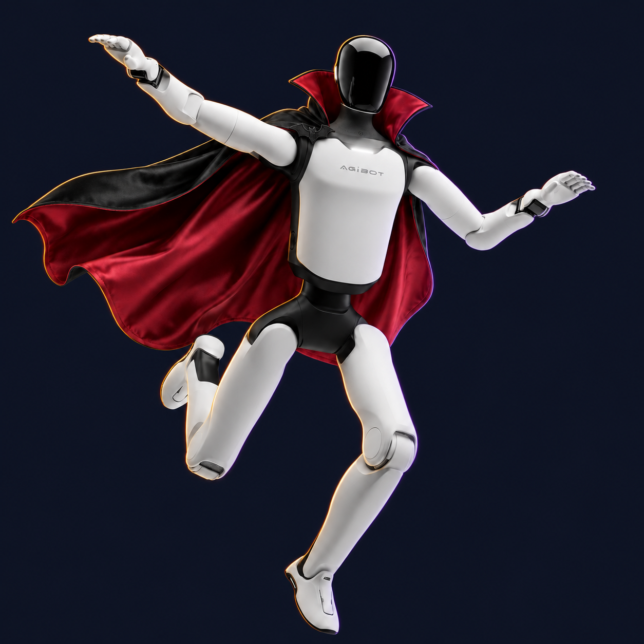 AGIBOT A3 Full-Size Humanoid Robot with decorative Halloween styling. Costume not included.